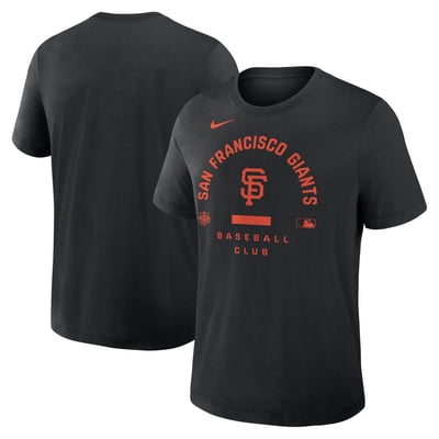 San Francisco Giants Nike Authentic Collection Early Work Tri-Blend Dri-FIT T-Shirt - Black
